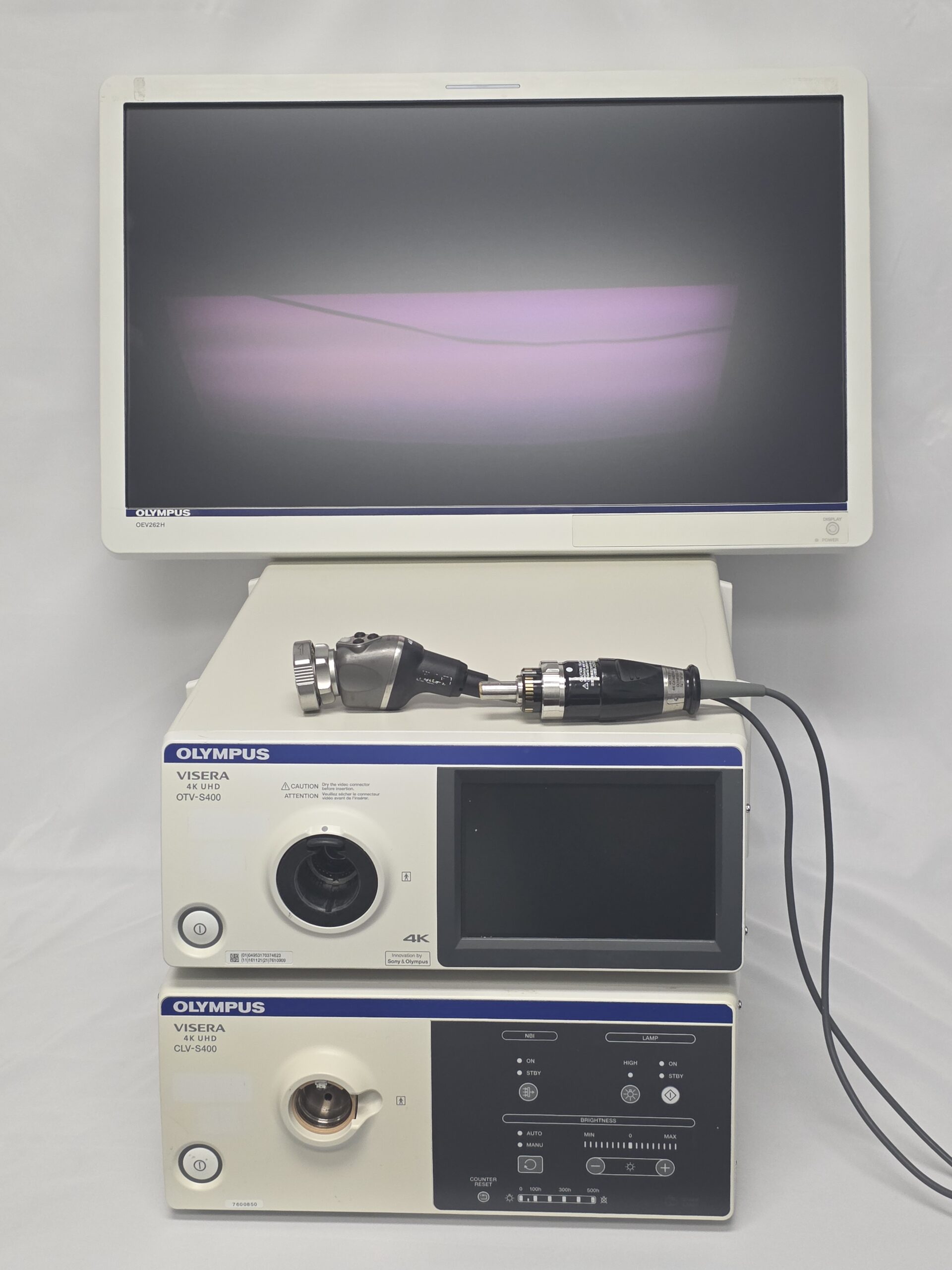 Olympus OTV-S400 Visera 4K UHD CCU , CLV S400 4K Visera Xenon Light Source , CH-S400 4K Camera Head , HD Monitor OEV-262H